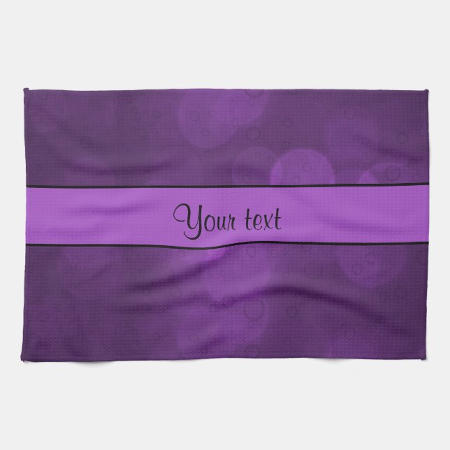 Purple Bokeh Tea Towel (Horizontal)