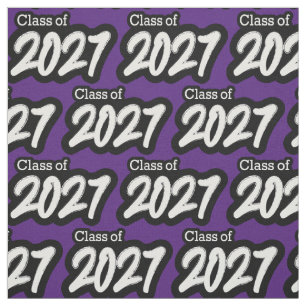 Purple Bold Brush Class of 2027 Fabric