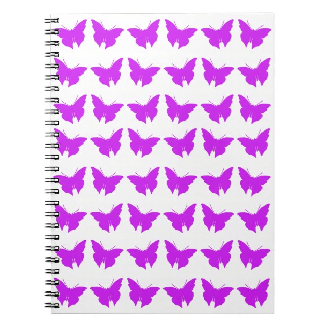 Purple Bold Butterflies Notebook (Front)