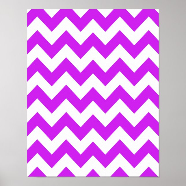 Purple Bold Chevron Poster (Front)