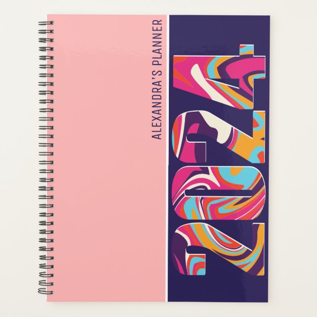 Purple Bold Colourful Artsy Typography 2024 Planner (Front)