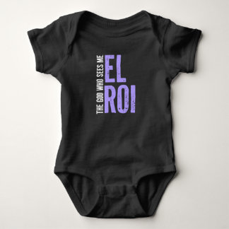 Purple Bold Design - El Roi - The God Who Sees Me  Baby Bodysuit