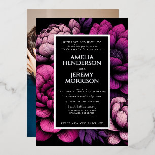 Purple Bold Floral with Photo