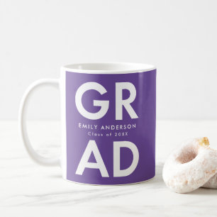 Purple Bold Grad Graduation Coffee Mug