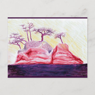 Purple Bonsai Island Postcard