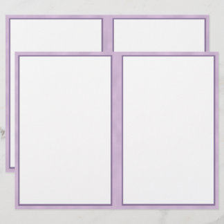 Purple Border 8.5 x 11 Paper