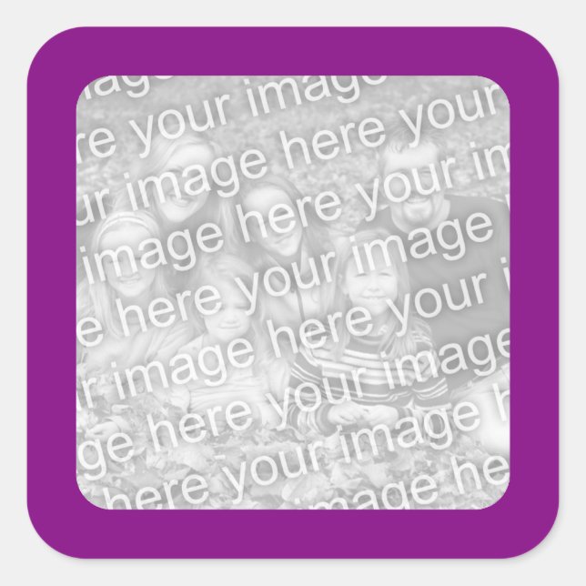 Purple Border Photo Sticker (Front)