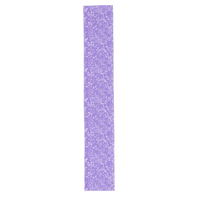 Purple Botanical  Long Table Runner (Front)