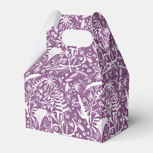 Purple Botanical Modern Favour Box (Front Side)