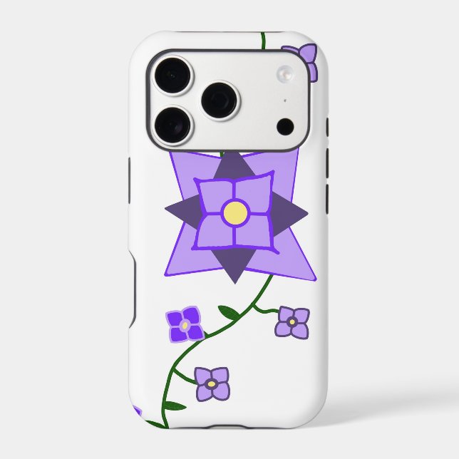 Purple Botanical Phone Case (Back)