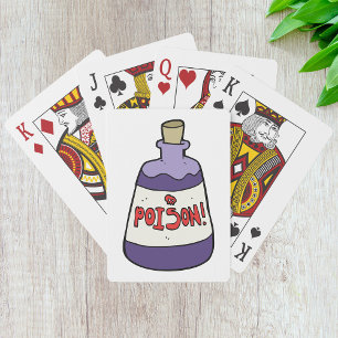 Purple Bottle Of Poison Playing Cards