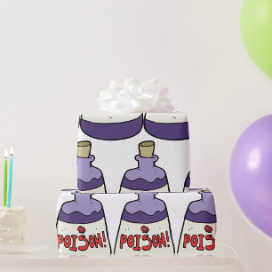 Purple Bottle Of Poison Wrapping Paper