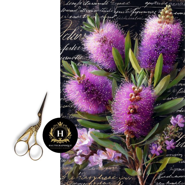 Purple Bottlebrush Flower Decoupage Tissue Paper (Transform a Mirror Frame into a Blooming Accent)