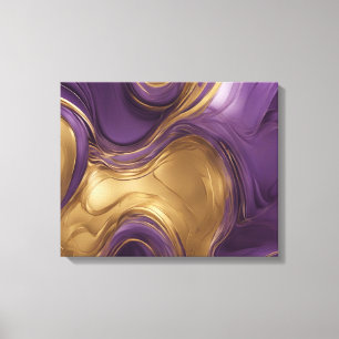 Purple Boutique-Collection of Purple and Gold Art Canvas Print
