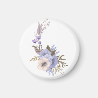 Purple boutique style floral magnet
