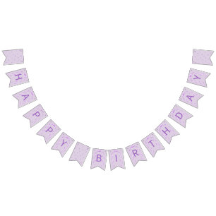 Purple Bow Coquette Birthday Bunting