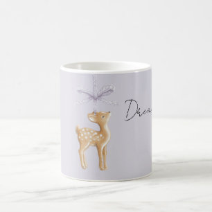 Purple Bow Deer Coffee Mug