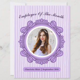 Purple Bow Frame Employee of the Month Award