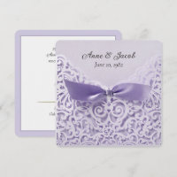 Purple Bow On Lace Wedding Vow Renewal