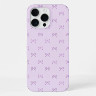 Purple Bow Pattern Coquette Girly Spring Summer iPhone 16 Pro Max Case