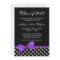 Purple Bow Polka Dots Graduation Announcement