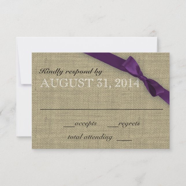 Purple Bow Response Card (Front)