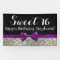 Purple Bow Silver Glitter Sweet 16 Birthday Party