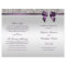 Purple Bow Silver Sequins Wedding Ceremony Program