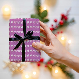 Purple Bow Wrapping Paper