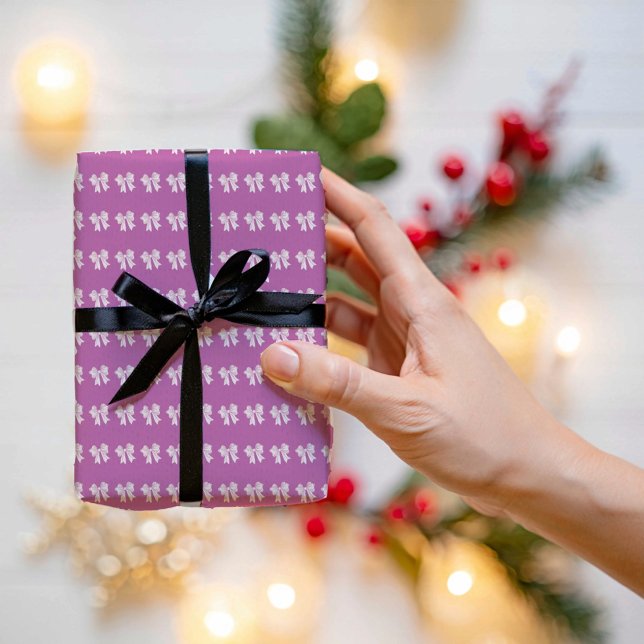 Purple Bow Wrapping Paper  (Creator Uploaded)