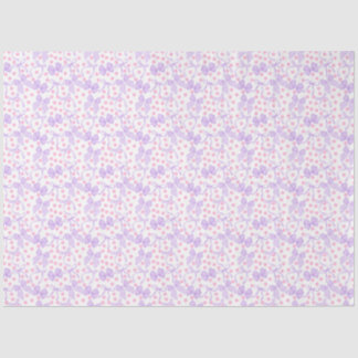 Purple Bows with Pink Dots Tissue Paper