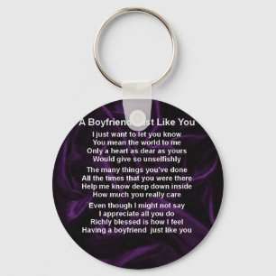 Purple -  Boyfriend Poem Key Ring