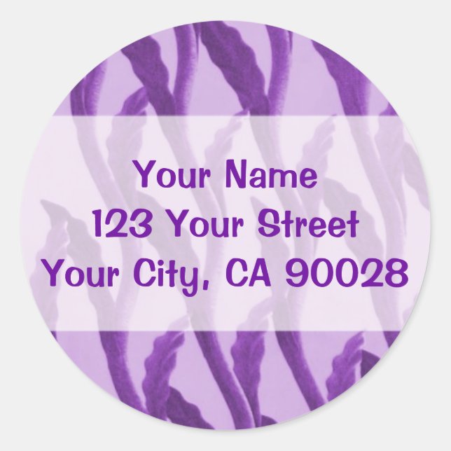 purple branches classic round sticker (Front)