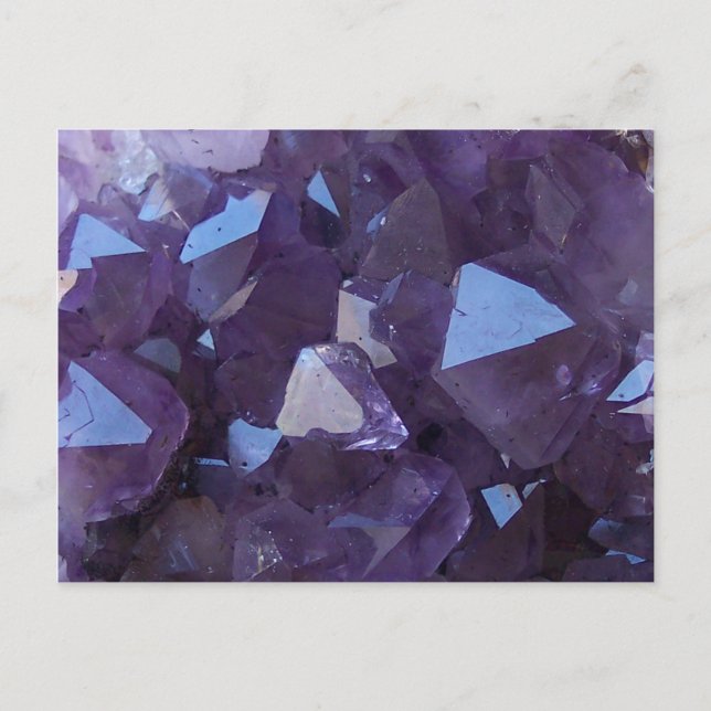 Purple Brazilian Quartz Amethyst Photo Postcard (Front)
