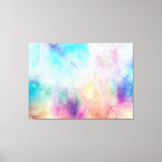 Purple Breeze Abstract Pastel Watercolors Canvas Print
