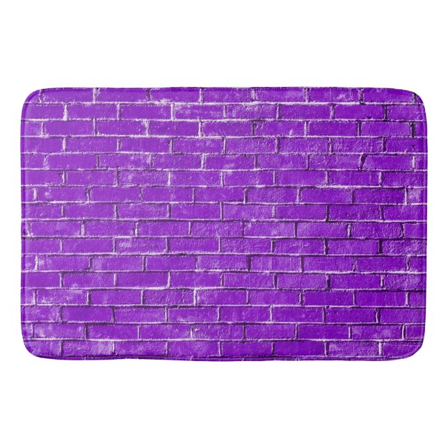 Purple Bricks Photo   Bath Mat (Front)