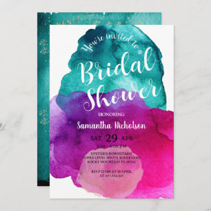 Purple Bridal Shower Invitation