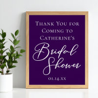 Purple Bridal Shower Personalised Welcome