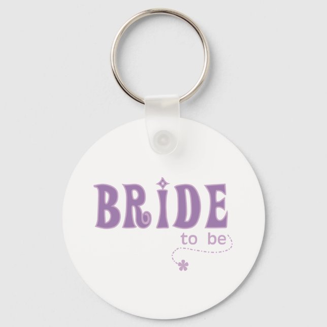 Purple Bride to Be Key Ring (Front)