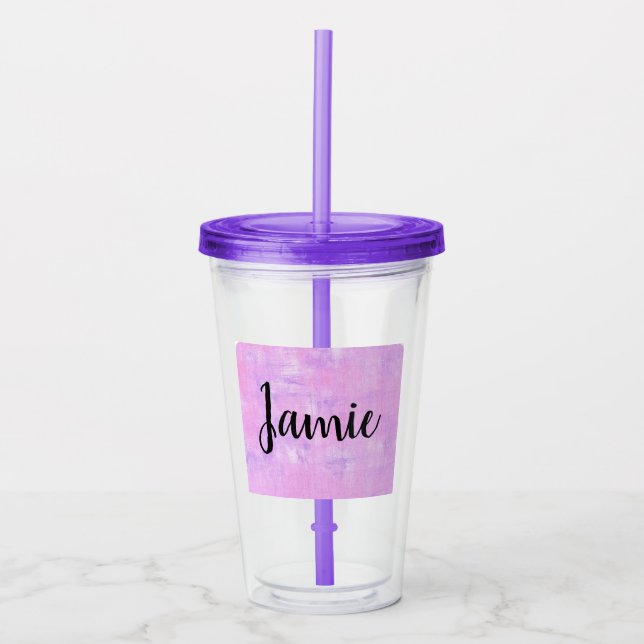 Purple Bridesmaid Cup / Personalised Name (Front)