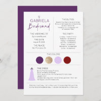 Purple Bridesmaid Proposal & Information