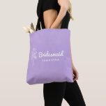 Purple Bridesmaid Proposal Maid of honour Gift  Tote Bag<br><div class="desc">Surprise your best friends with a heartfelt and elegant bridesmaid proposal using this charming floral tote bag! Adorned with beautiful flowers, this tote bag is the perfect way to ask, "Will you be my bridesmaid?" in a meaningful and timeless style. Designed with a romantic, boho-inspired aesthetic, it blends soft, feminine...</div>