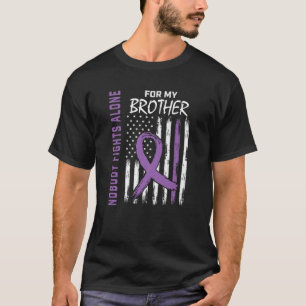 Purple Brother Epilepsy Awareness American Flag Fa T-Shirt