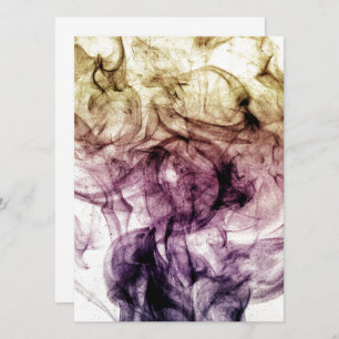 Purple Brown Smoky Dust Abstract Invitation