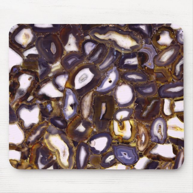 Purple Brown White Agate design Mouse Mat (Front)
