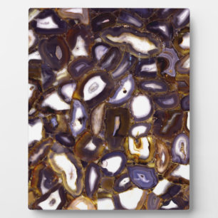 Purple Brown White Agate design Plaque