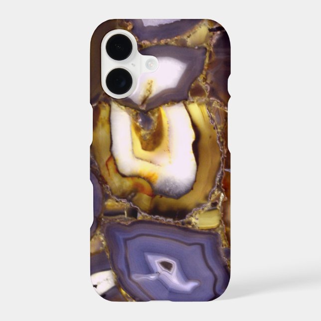 Purple Brown White Agate stone pattern  (Back)