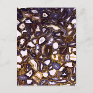 Purple Brown White Agate stone pattern Postcard