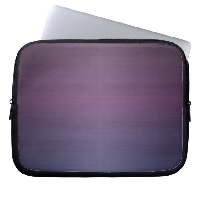 Purple Brushed Metal Laptop Sleeve (Front)