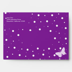 Purple Bubble Butterfly Envelope